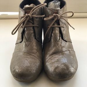 TOMS Wedge Ankle Boots Size 10W